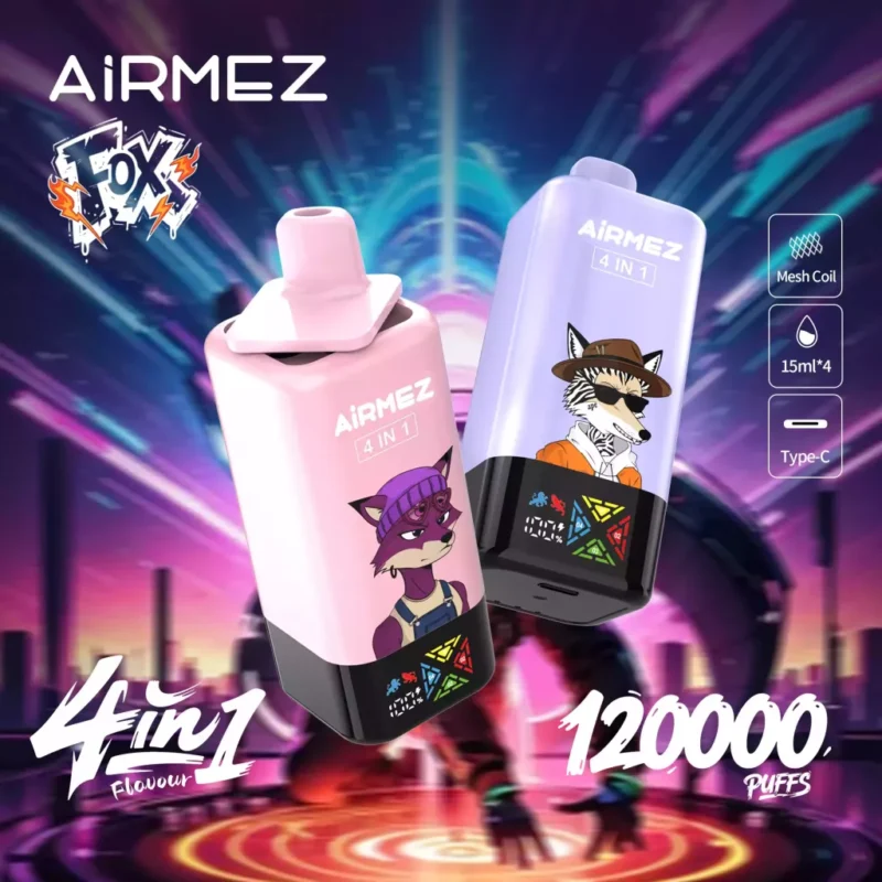 AIRMEZ FOX 120K 4 w 1 - cztery profile smakowe
