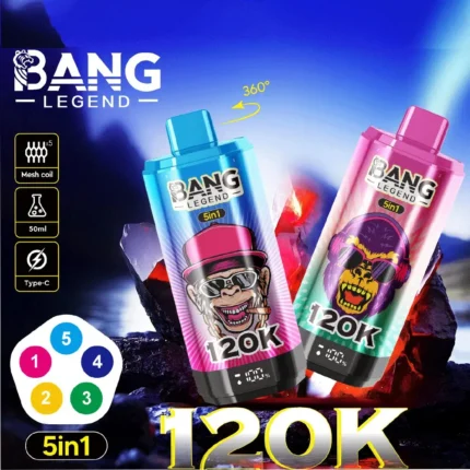 Bang Legend 120000 Puffs 5 w 1 Smaki – Jednorazowy E-Papieros Z Niezrównaną Wydajnością i Smakami!
