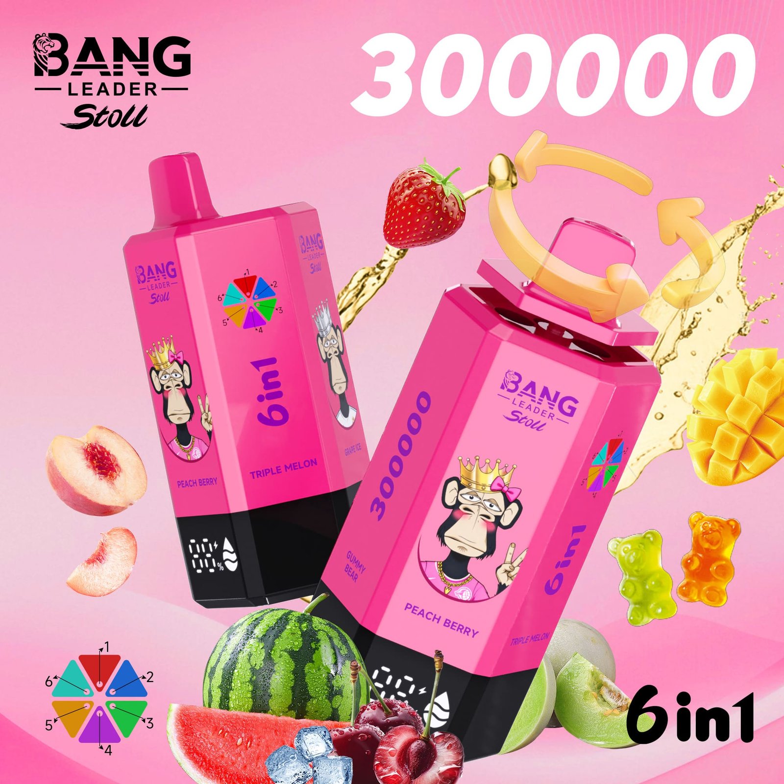 Bang Leader 300K Puffs Disposable Vape 6 in 1 - obrazek 6