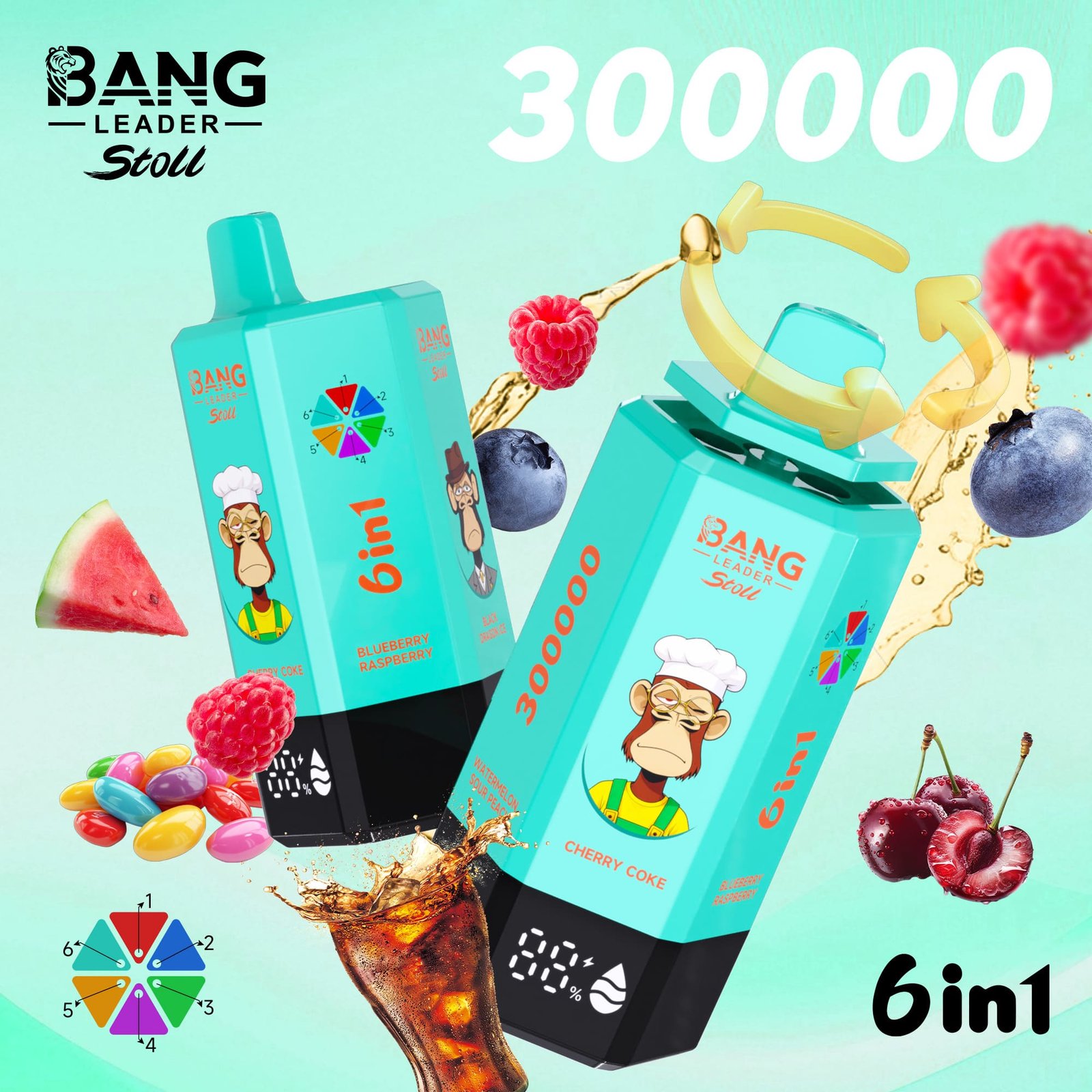 Bang Leader 300K Puffs Disposable Vape 6 in 1 - obrazek 3