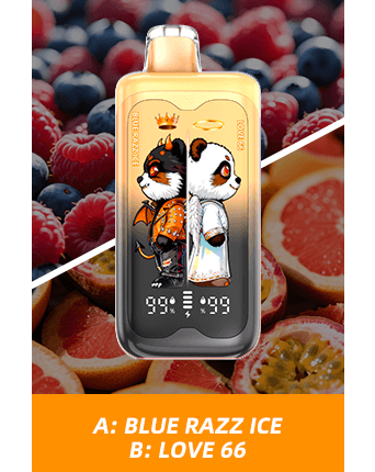 Merry Mi Panda Twins 40000 Puffs – podwójny smak w jednym urządzeniu - smak A Blue Razz Ice B Love 66