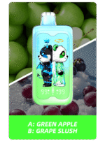Merry Mi Panda Twins 40000 Puffs – podwójny smak w jednym urządzeniu - smak A Green Apple B Grape Slush