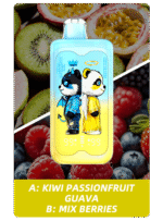 Merry Mi Panda Twins 40000 Puffs – podwójny smak w jednym urządzeniu - smak A Kiwi Passionfruit Guava B–Mix Berries