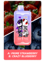 Merry Mi Panda Twins 40000 Puffs – podwójny smak w jednym urządzeniu - smak A PRIME STRAWBERRY B Crazy Blueberry