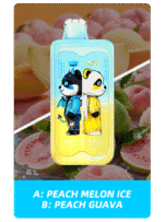 Merry Mi Panda Twins 40000 Puffs – podwójny smak w jednym urządzeniu - smak A Peach Melon Ice B–Peach Guava
