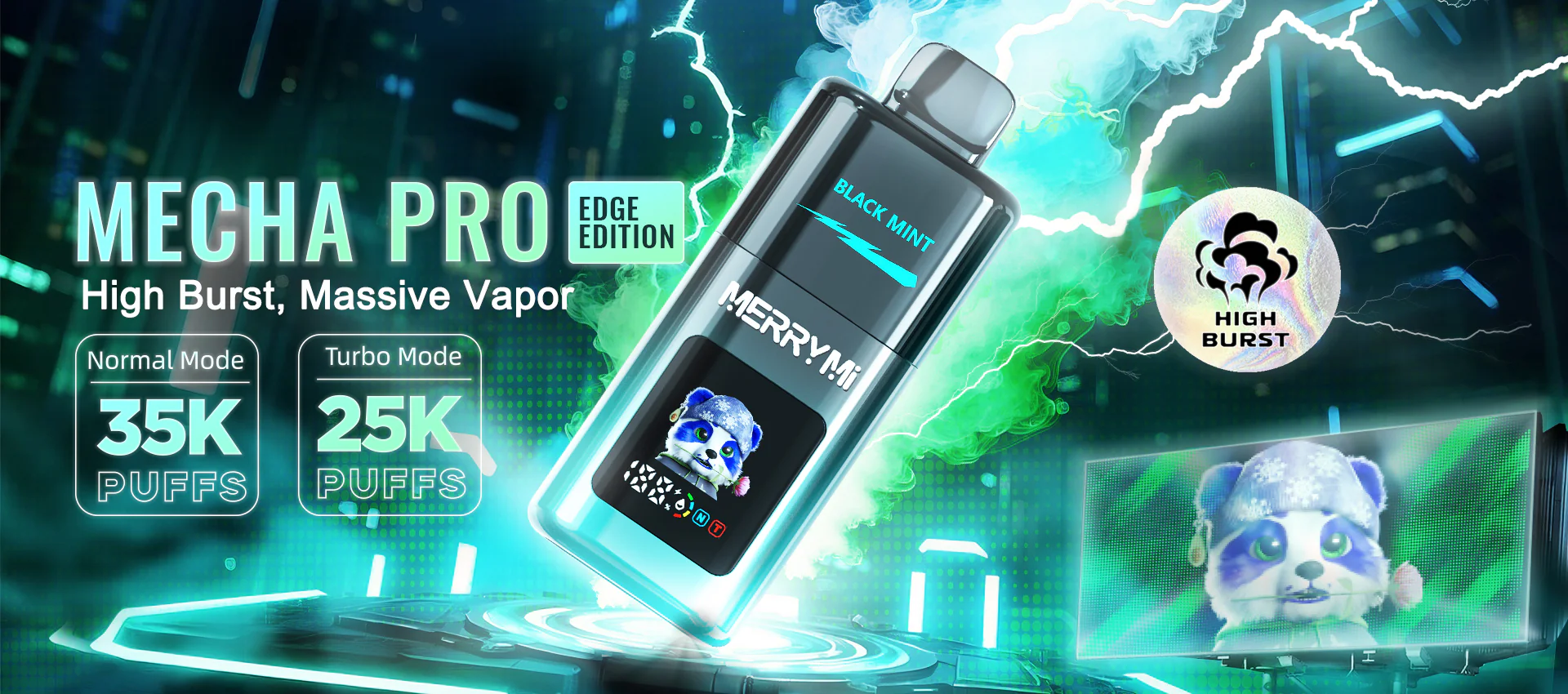 Merry Mi Mecha Pro 35000 Puffs – jednorazowy e-papieros ze Smart Display - smak mecha pro edge 250903 img 1