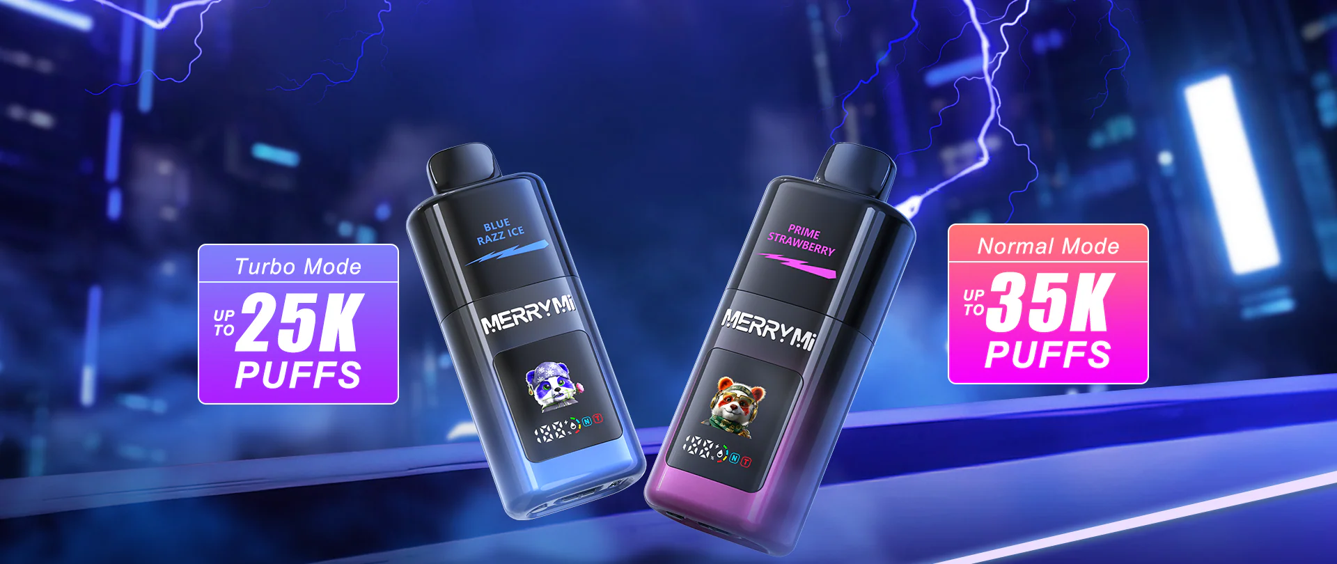 Merry Mi Mecha Pro 35000 Puffs – jednorazowy e-papieros ze Smart Display - smak mecha pro edge 250903 img 3