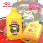 QQ Bang 50000 Puffs - jednorazowy e-papieros Dual Mesh z USB-C - wariant QQ BANG 50000 Puffs Mango Peach Watermelon