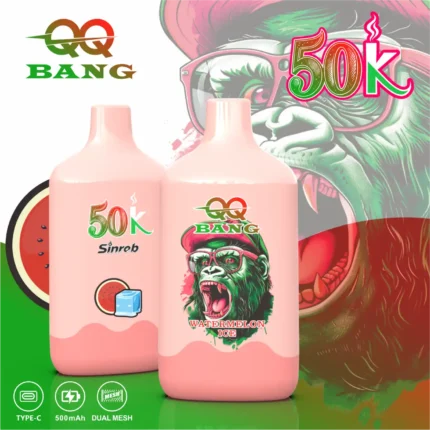 QQ Bang 50000 Puffs - jednorazowy e-papieros Dual Mesh z USB-C - wariant QQ BANG 50000 Puffs Watermelon Ice