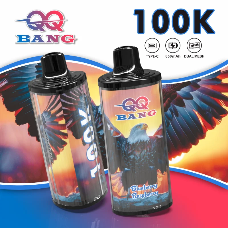 QQ Bang 100K Puffs - jednorazowy vape Dual Mesh rechargeable - wariant QQ Bang 100K Vape Blueberry Raspberry